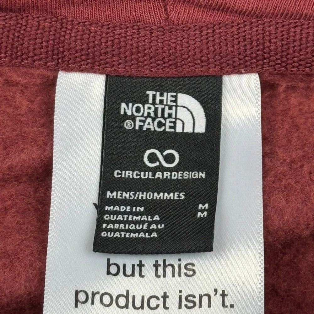 The North Face Jacket Mens Medium Red Open Gate Full Zip Hoodie Pocket Outdoor